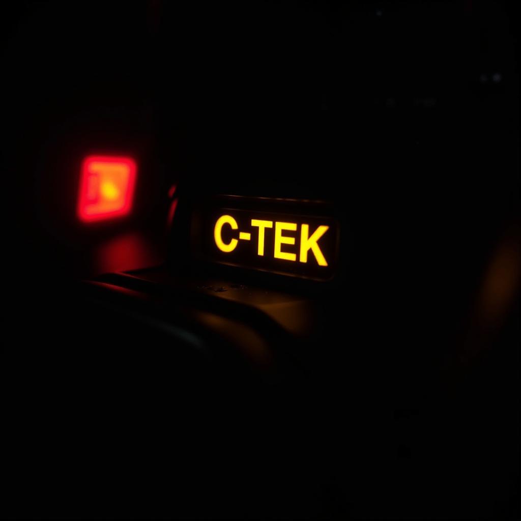 C-TEK warning light on a car dashboard