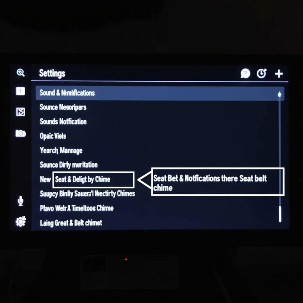 Adjusting Seat Belt Settings in Cadillac Infotainment System