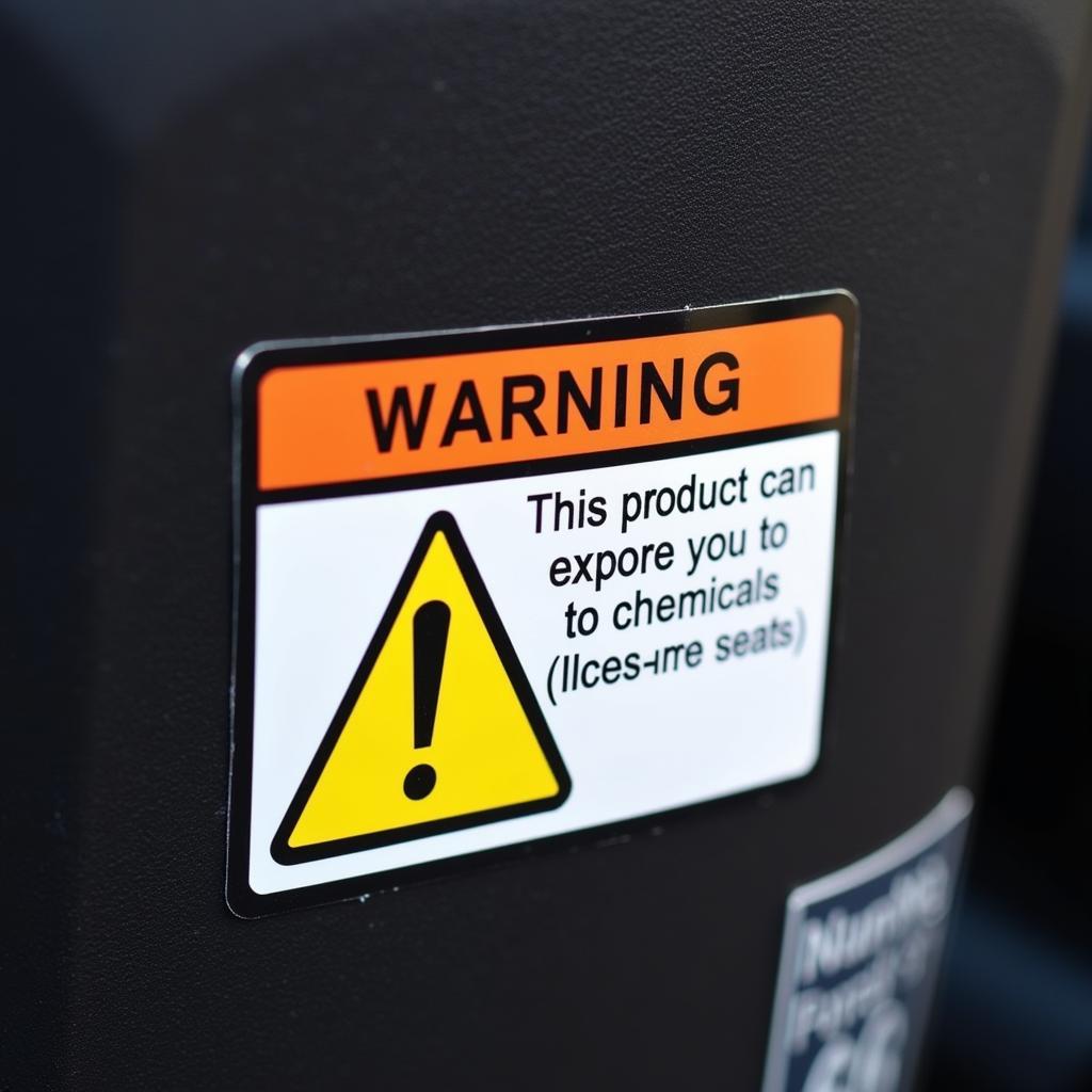 California Proposition 65 Warning Label