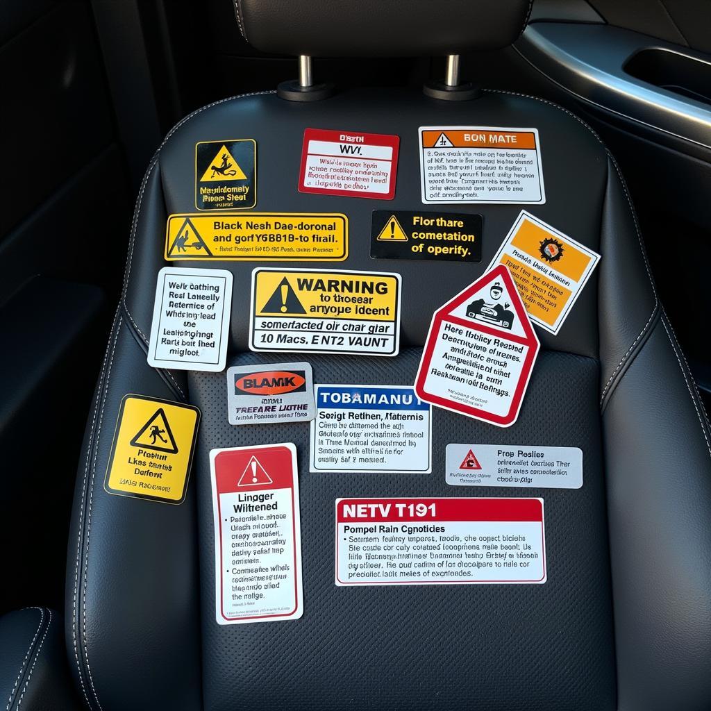 Different Types of Car Seat Warning Stickers