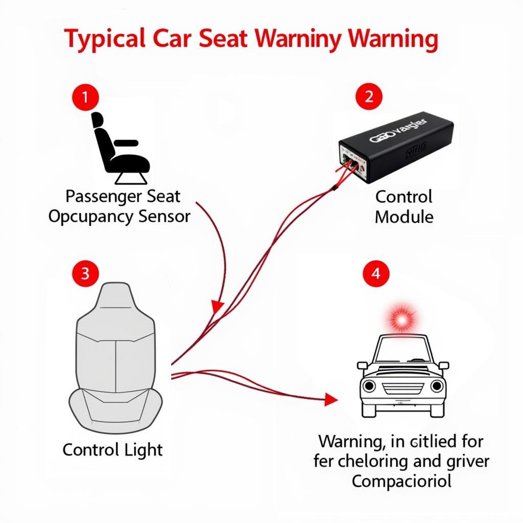 Car Seat Warning System Components