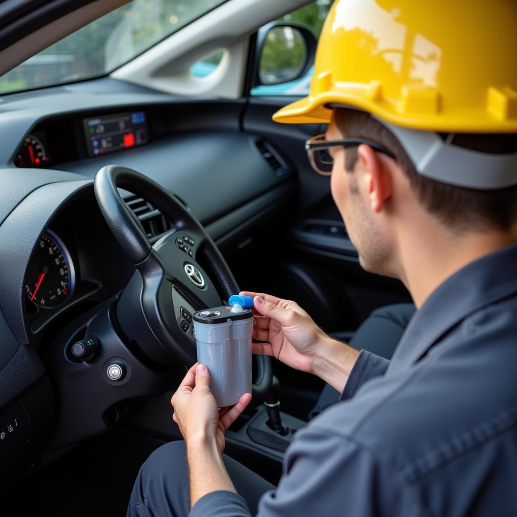 Checking the Brake Fluid Level in a Toyota Prius