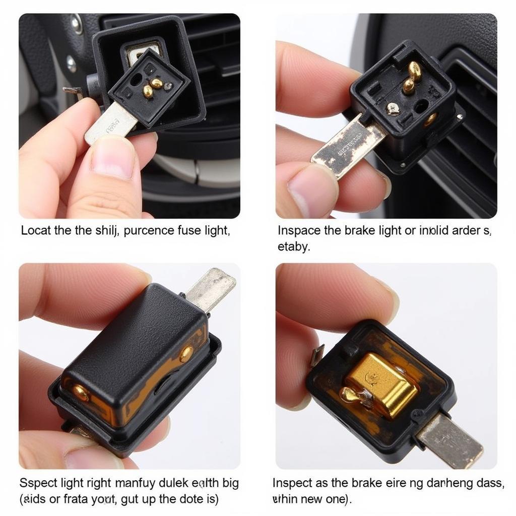 Inspecting and replacing a blown brake light fuse in a Nissan Altima