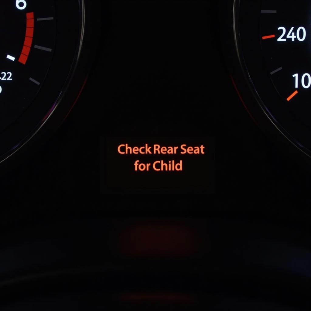 Child Seat Sensor Dashboard