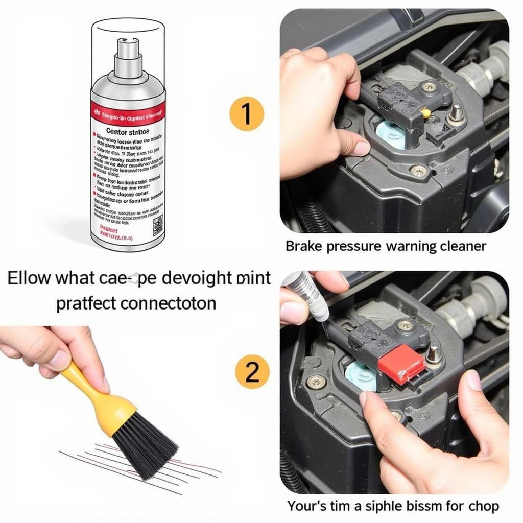 cleaning brake pressure warning switch connector