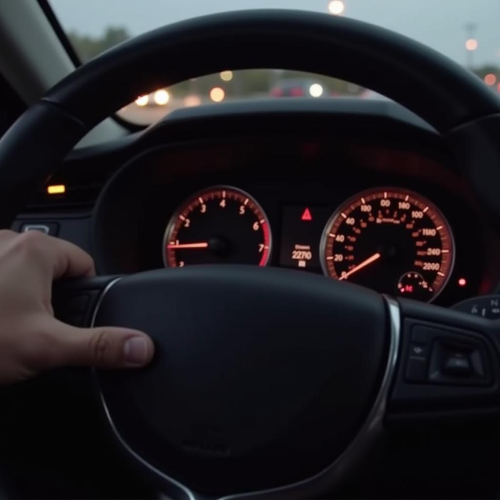 Driver Receiving Collision Warning