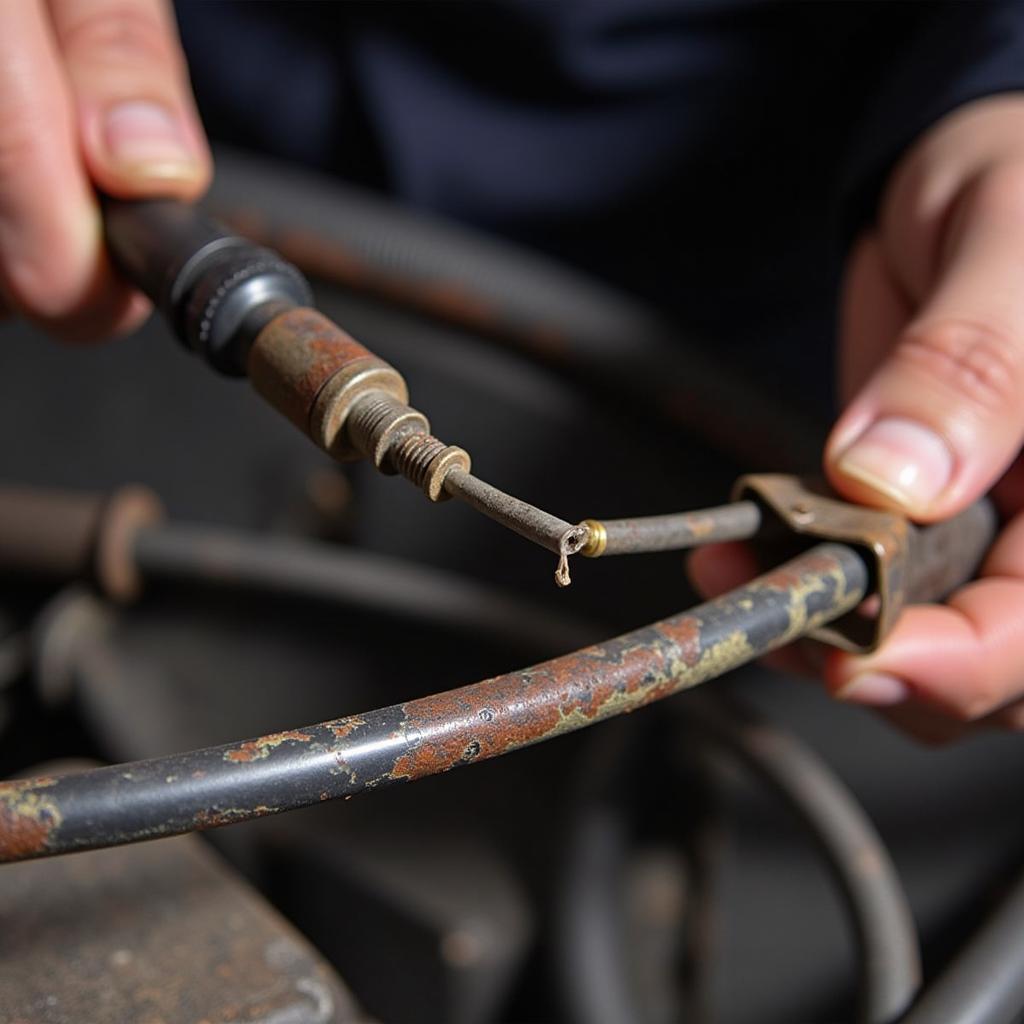 Inspecting Emergency Brake Cable