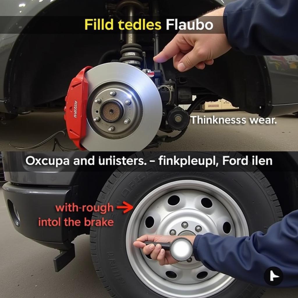 Inspecting Ford F150 Brake Pads for Wear