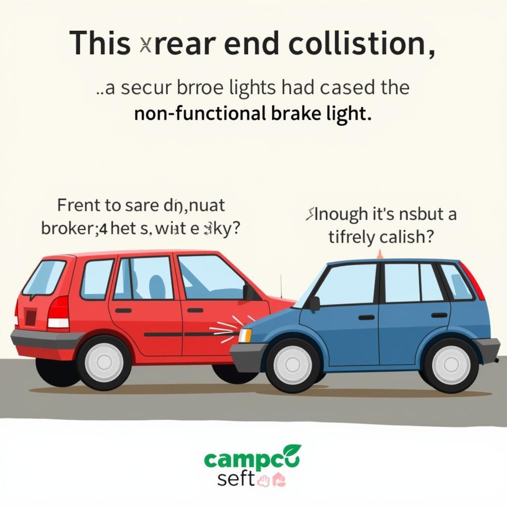 Faulty Brake Light Leading to Collision