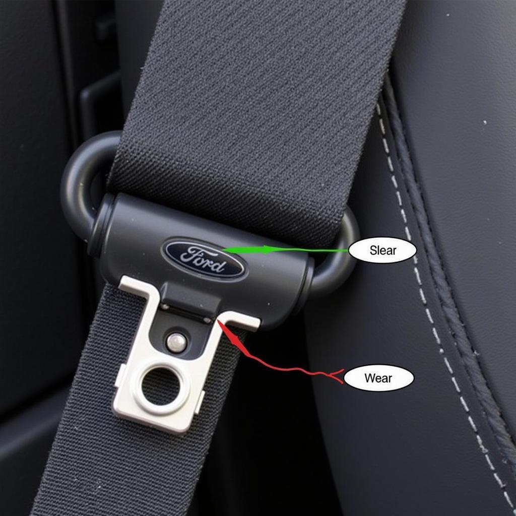 Ford C-Max Seatbelt Buckle Closeup