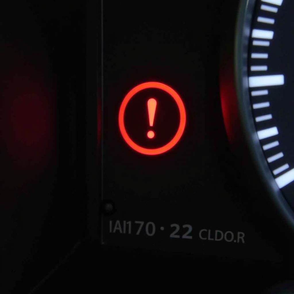 Ford Fiesta Dashboard with Brake Fluid Warning Light