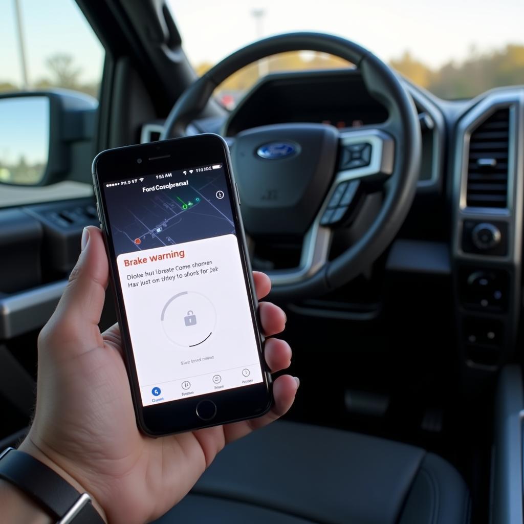FordPass App Displaying Brake Warning