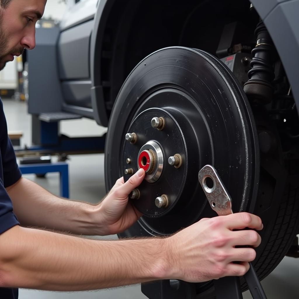 Ford Transit Brake Pad Inspection