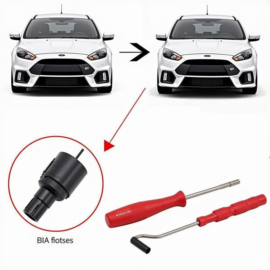 Replacing the brake sensor on a Ford Focus RS