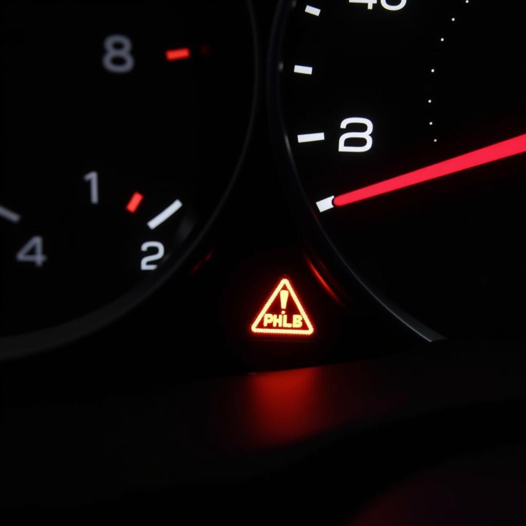 GMC Acadia Dashboard with Brake Warning Light