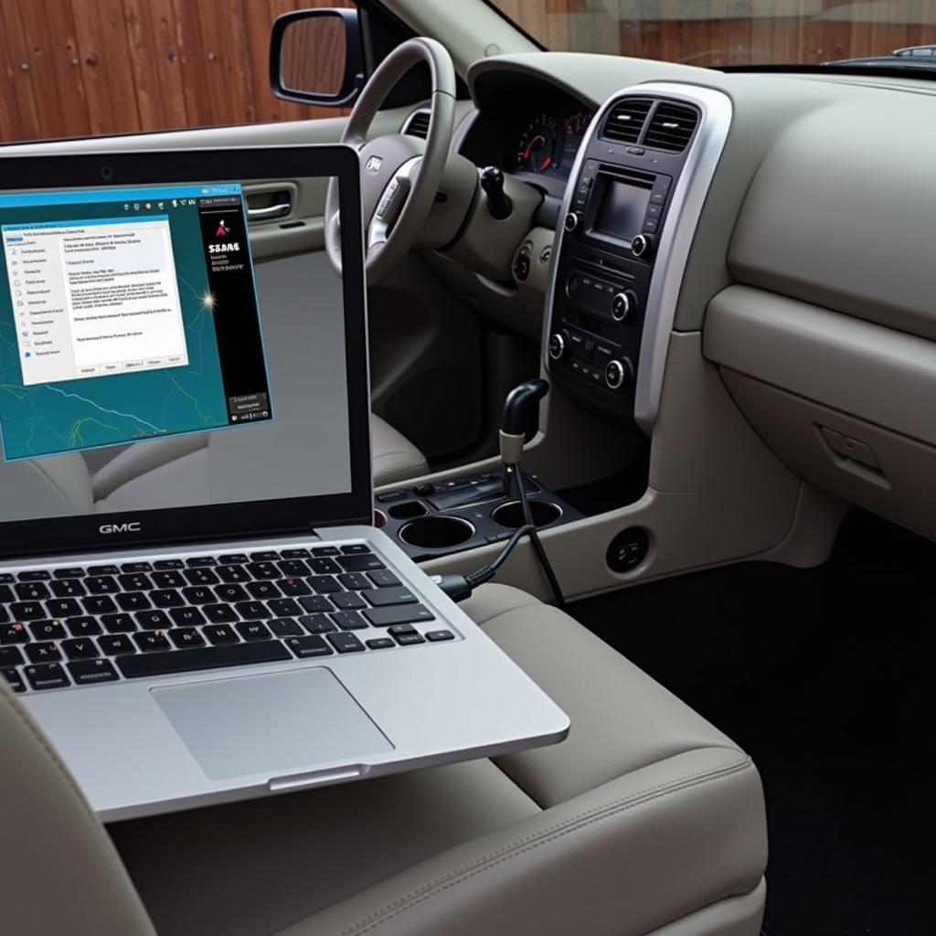 Remote diagnostic software being used on a GMC Envoy