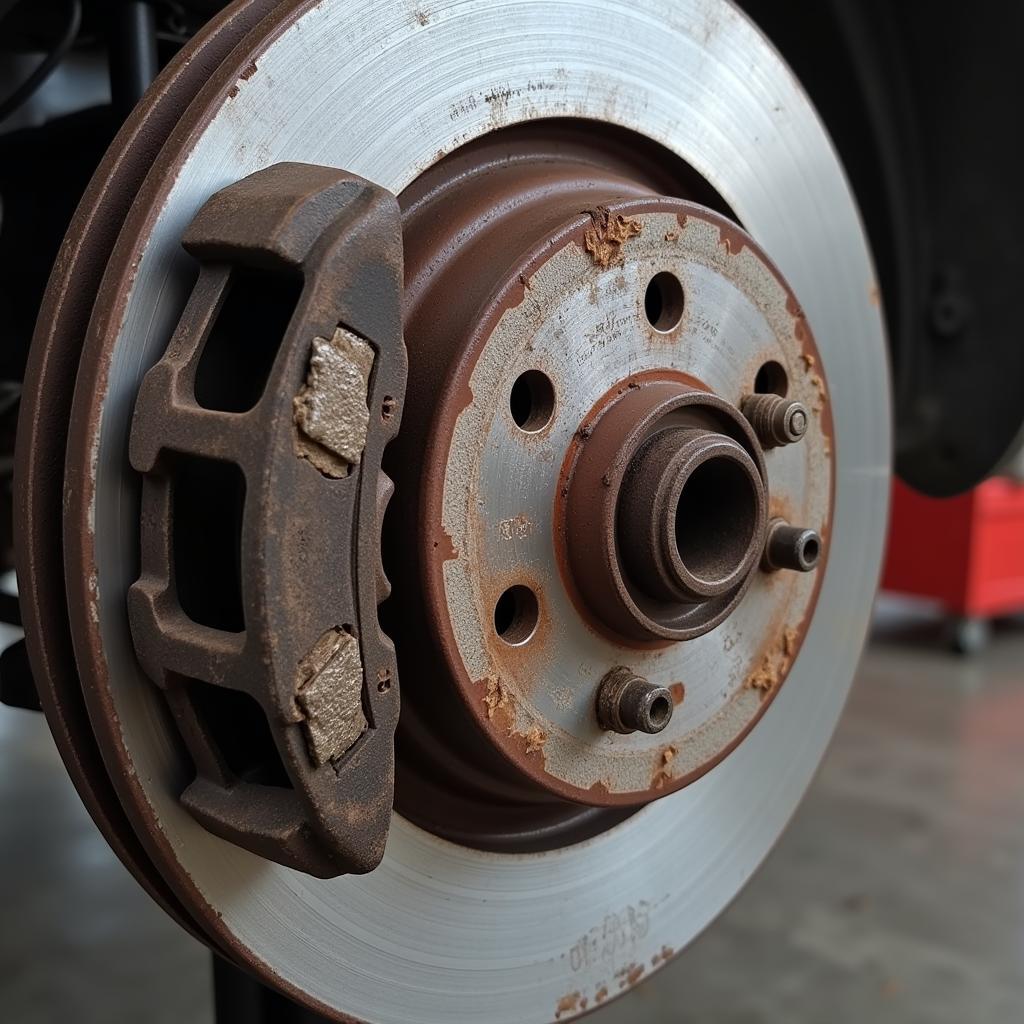 Worn Brake Pads on a Golf Mk5