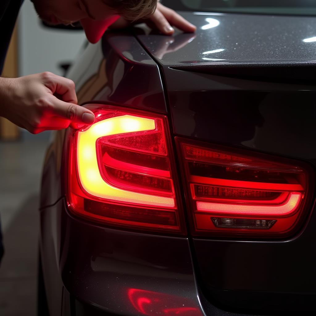 Inspecting a High Mounted Brake Light