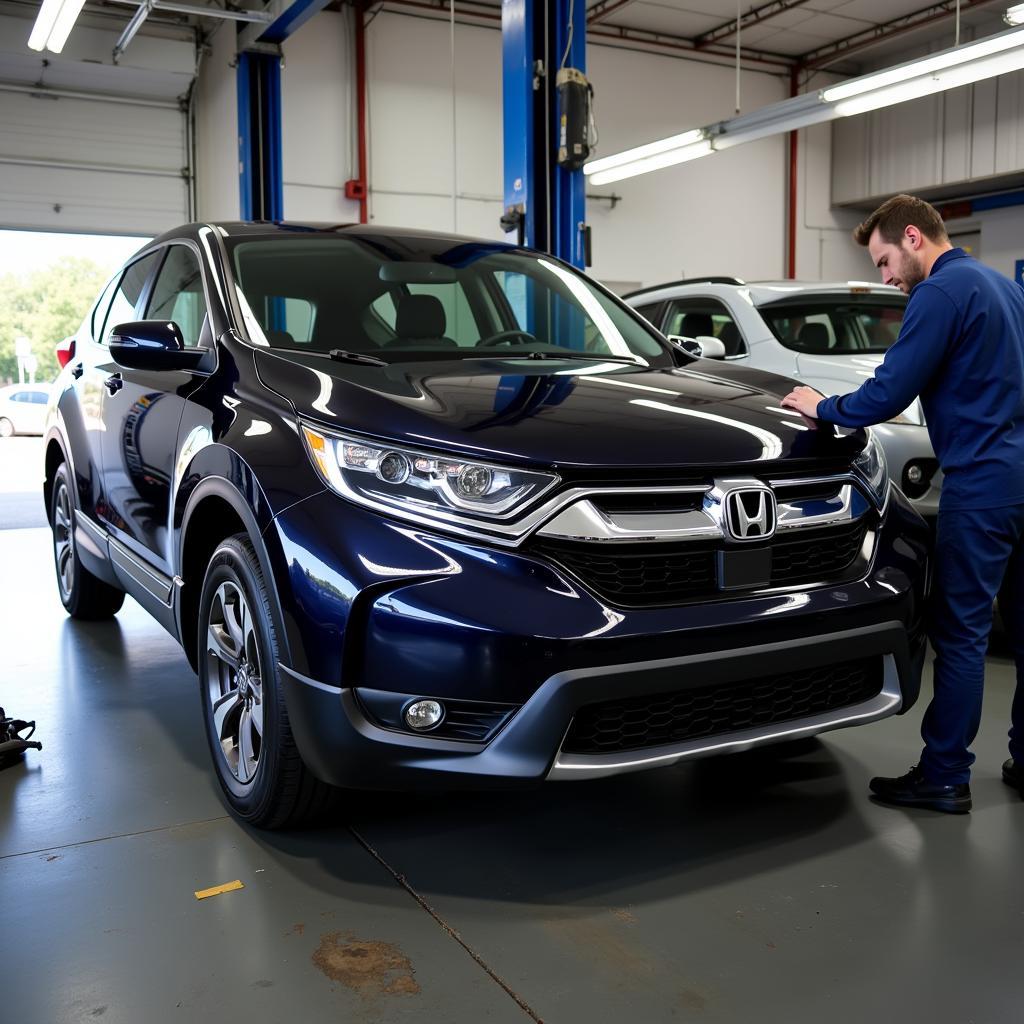 Honda CRV at Repair Shop