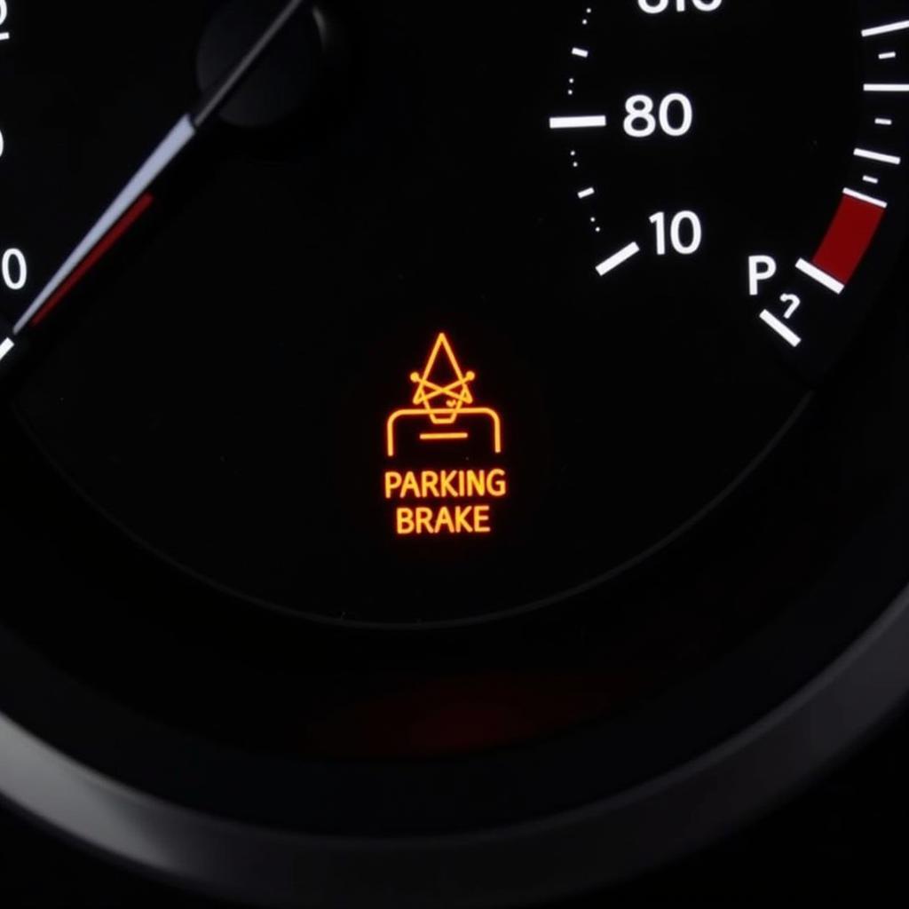 2016 Honda HRV Dashboard with Parking Brake Warning Light