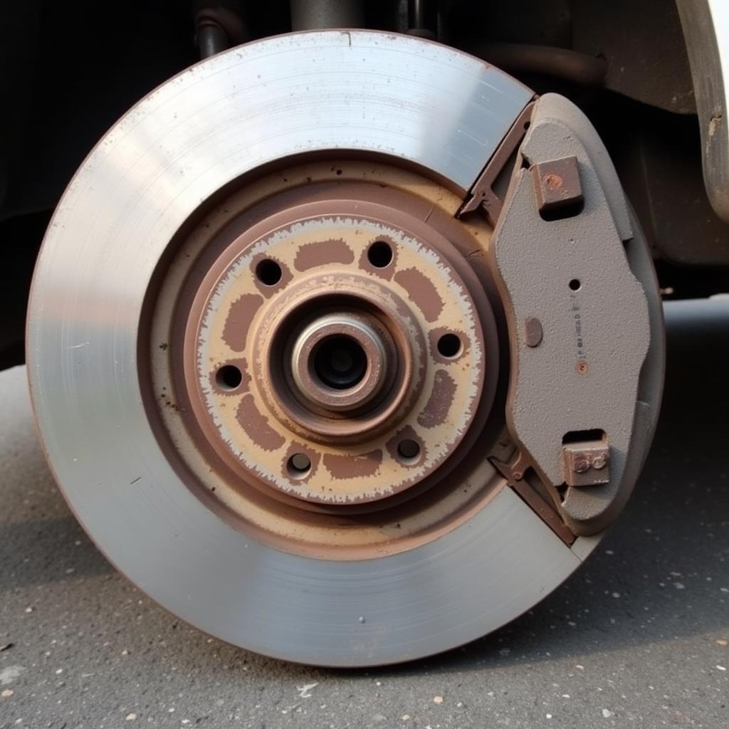 Inspecting Brake Pads on a GMC Sierra