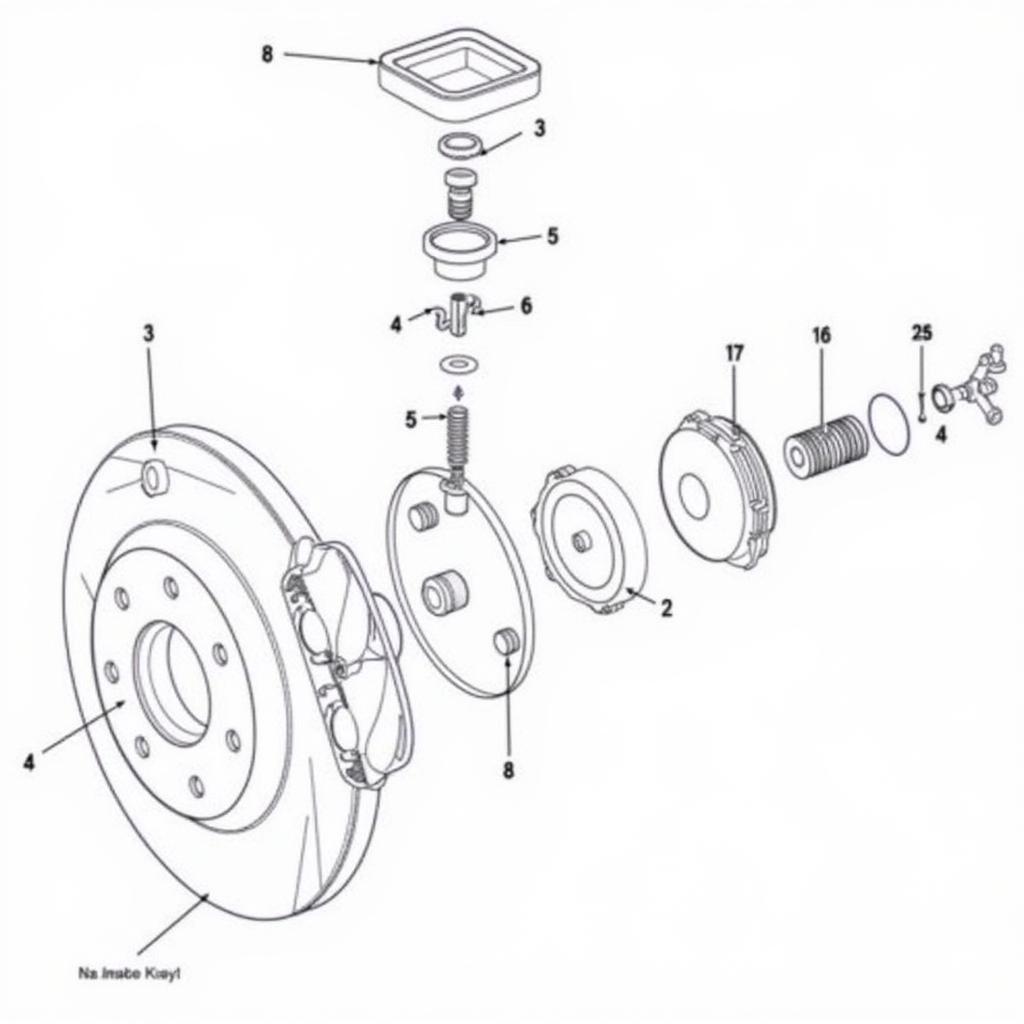 Kia Sedona brake system components diagram