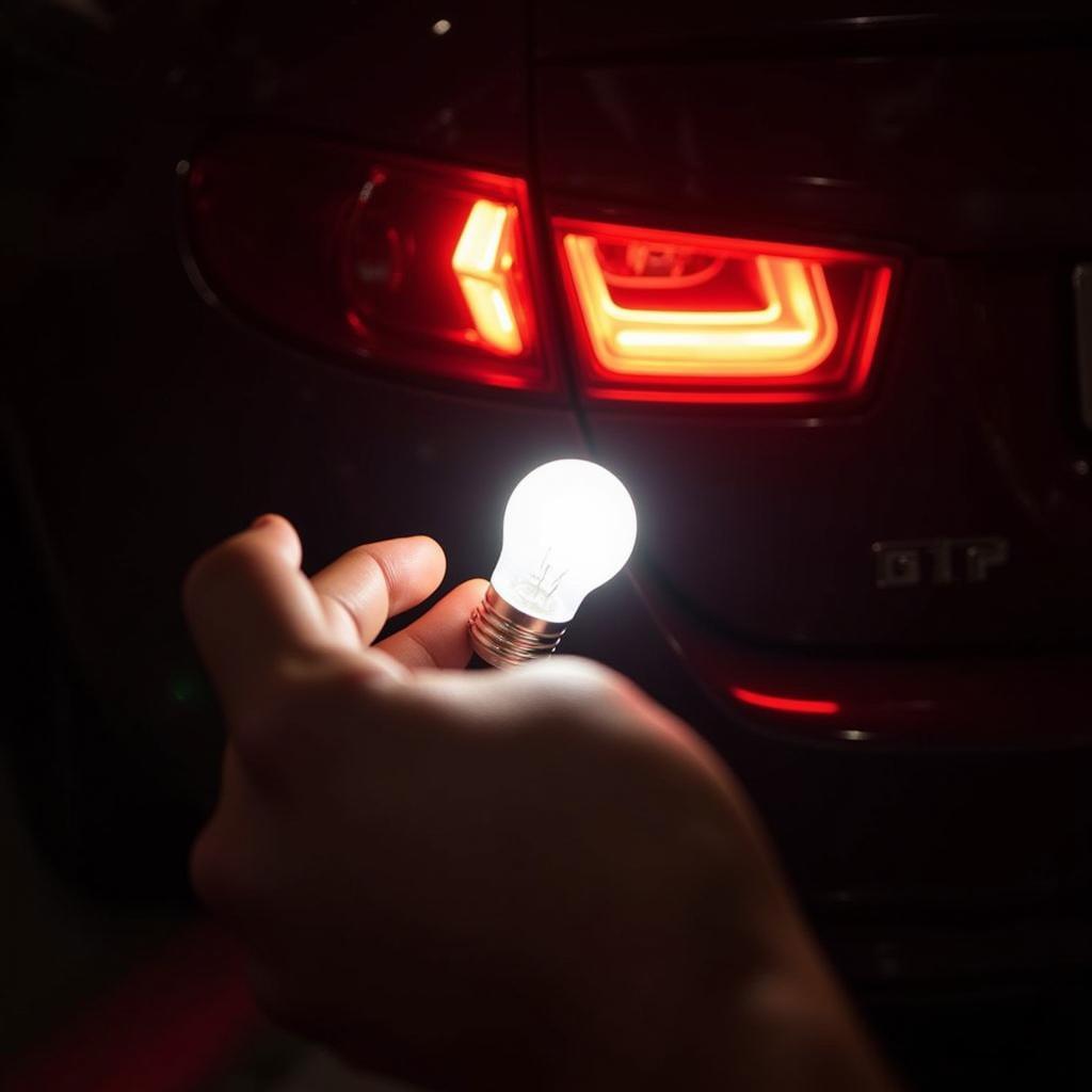 Inspecting LED Brake Light Bulbs