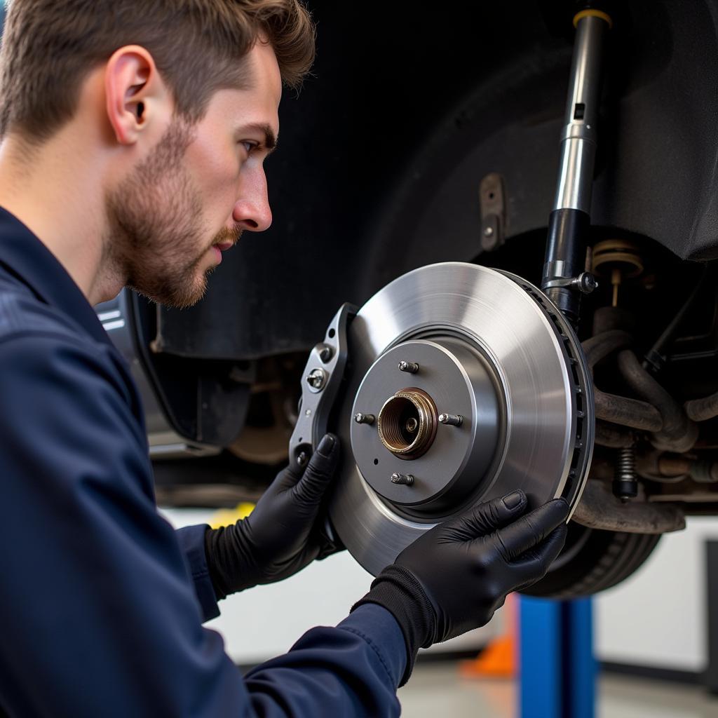 Inspecting Lexus 2007 LS Brake System