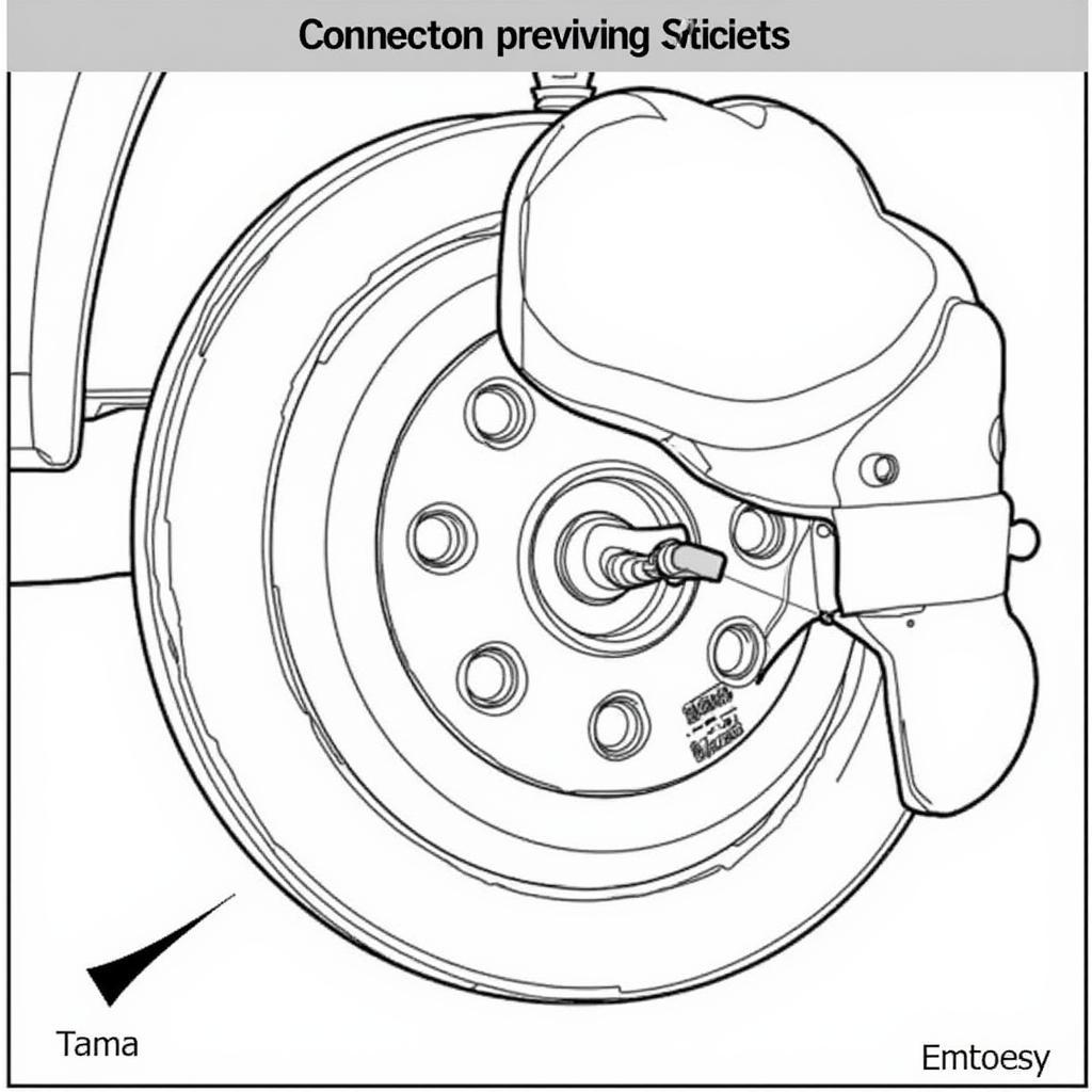 Brake pad sensor on a Lexus RX 350