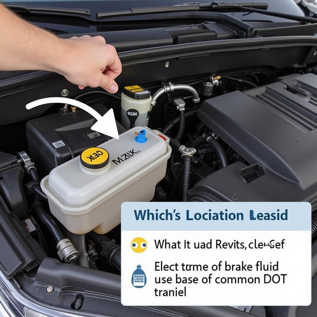 Checking Low Brake Fluid Level in Car