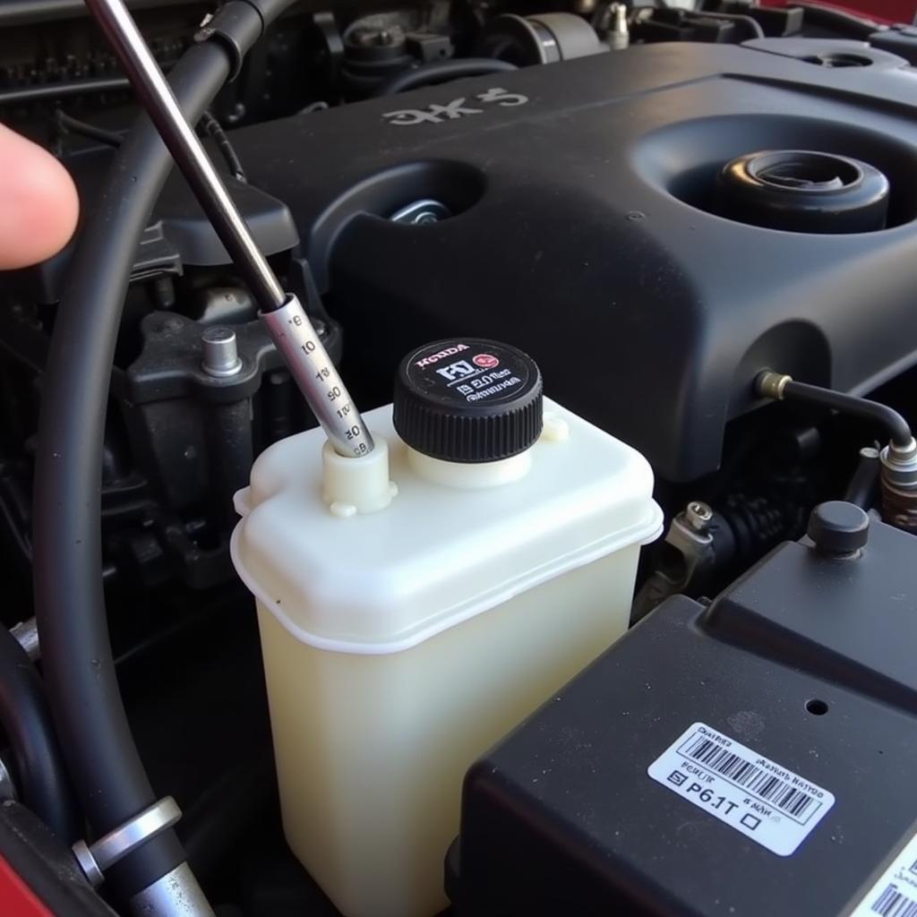 Checking the Low Brake Fluid Level in a Honda