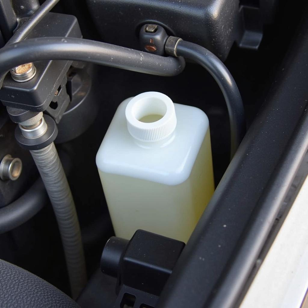 Low brake fluid reservoir