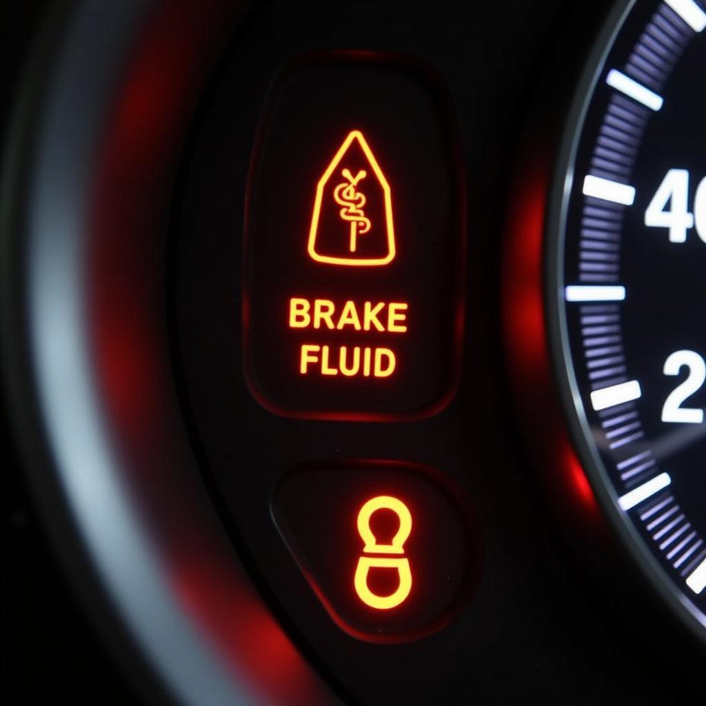 Low Brake Fluid Warning Light Illustration