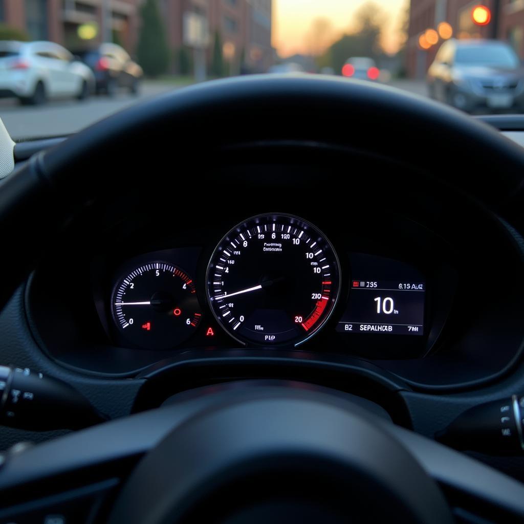 Close-up of the dashboard of a Mazda CX-5