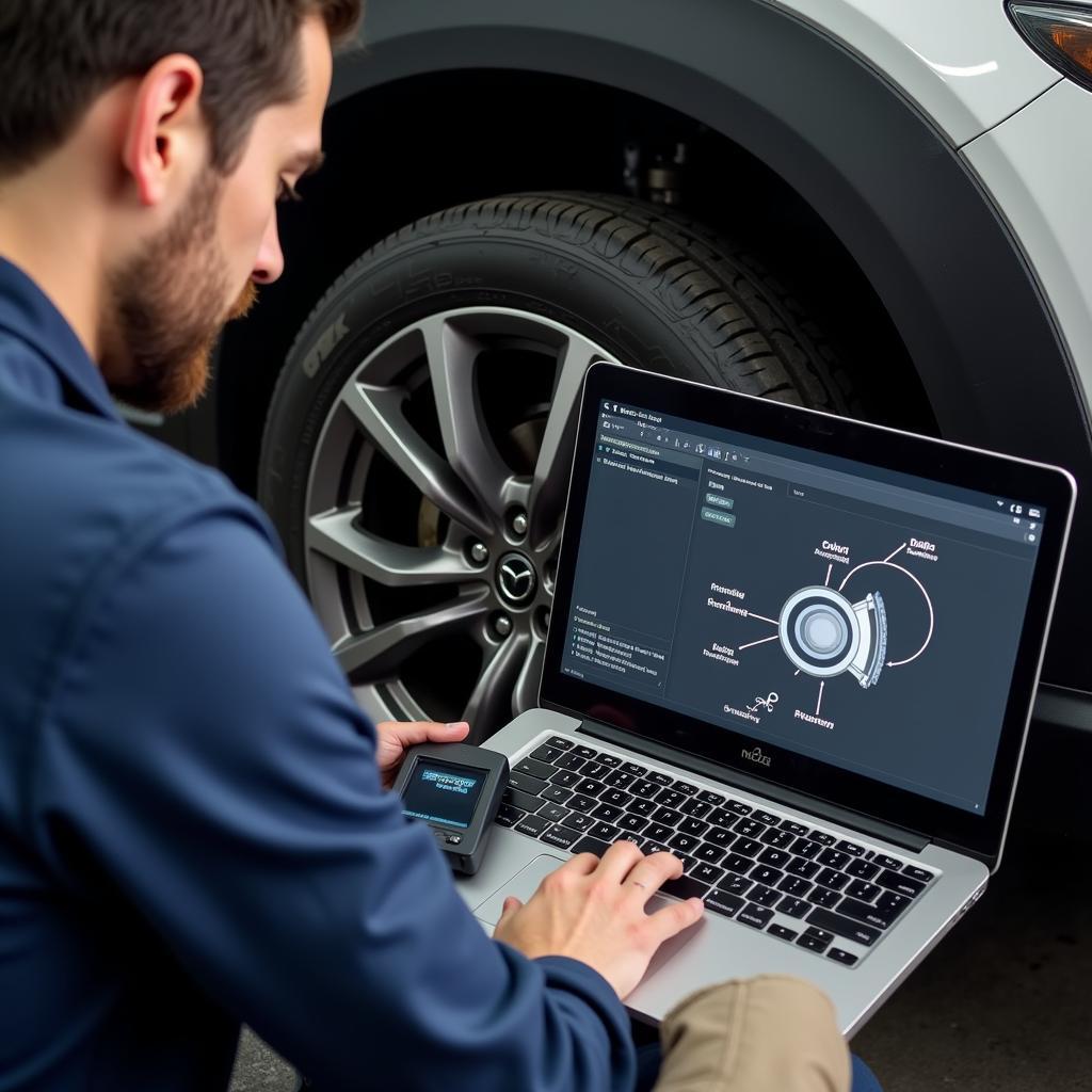 Remote Diagnostics Being Performed on a Mazda CX-30