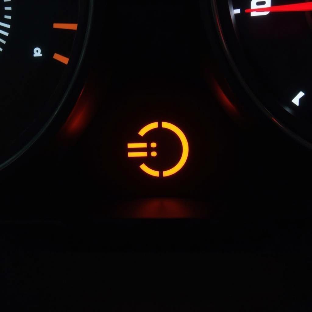 Mini brake pad warning light on dashboard