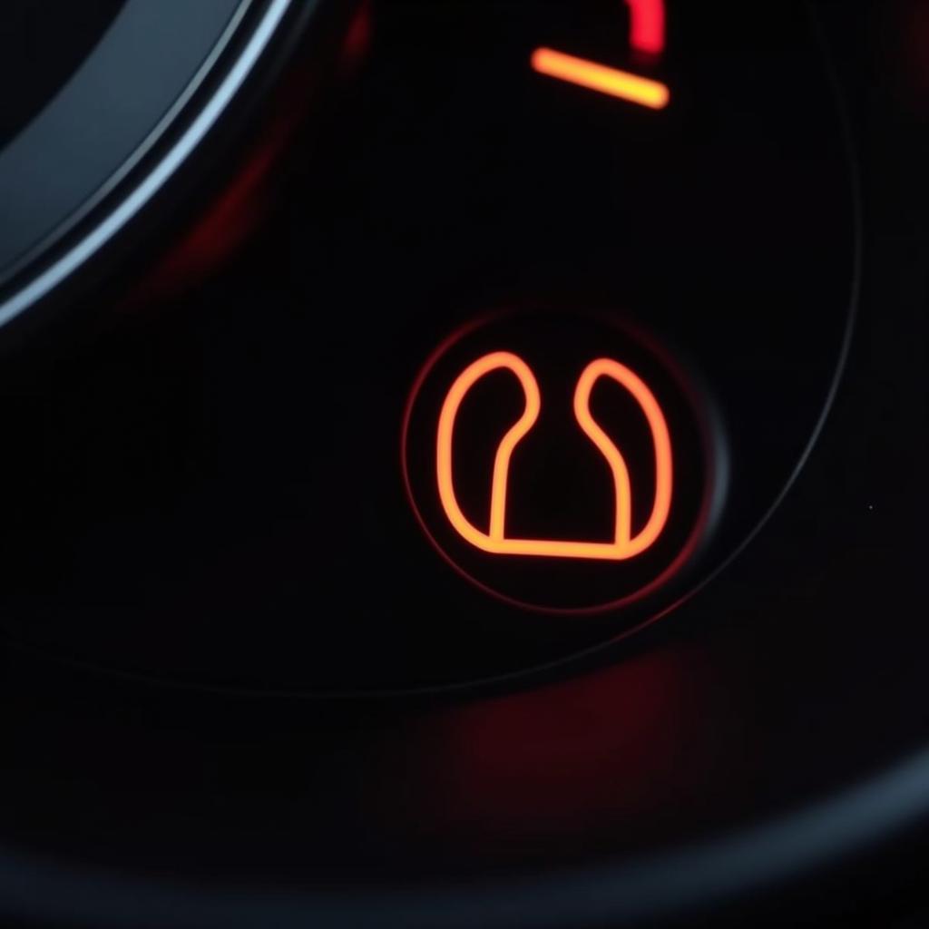 Mini F56 Dashboard Showing Brake Pad Warning Light