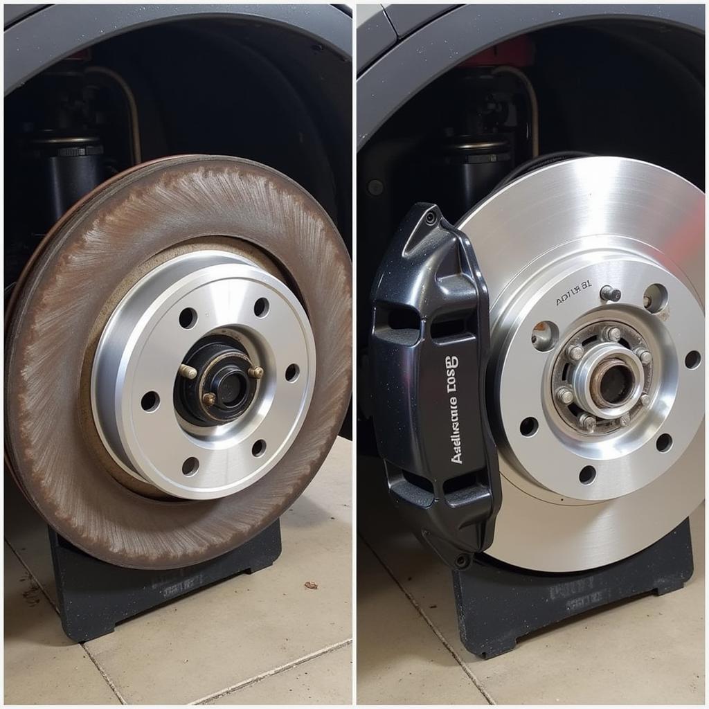 New Brake Pads and Rotors Installed on Audi Q5