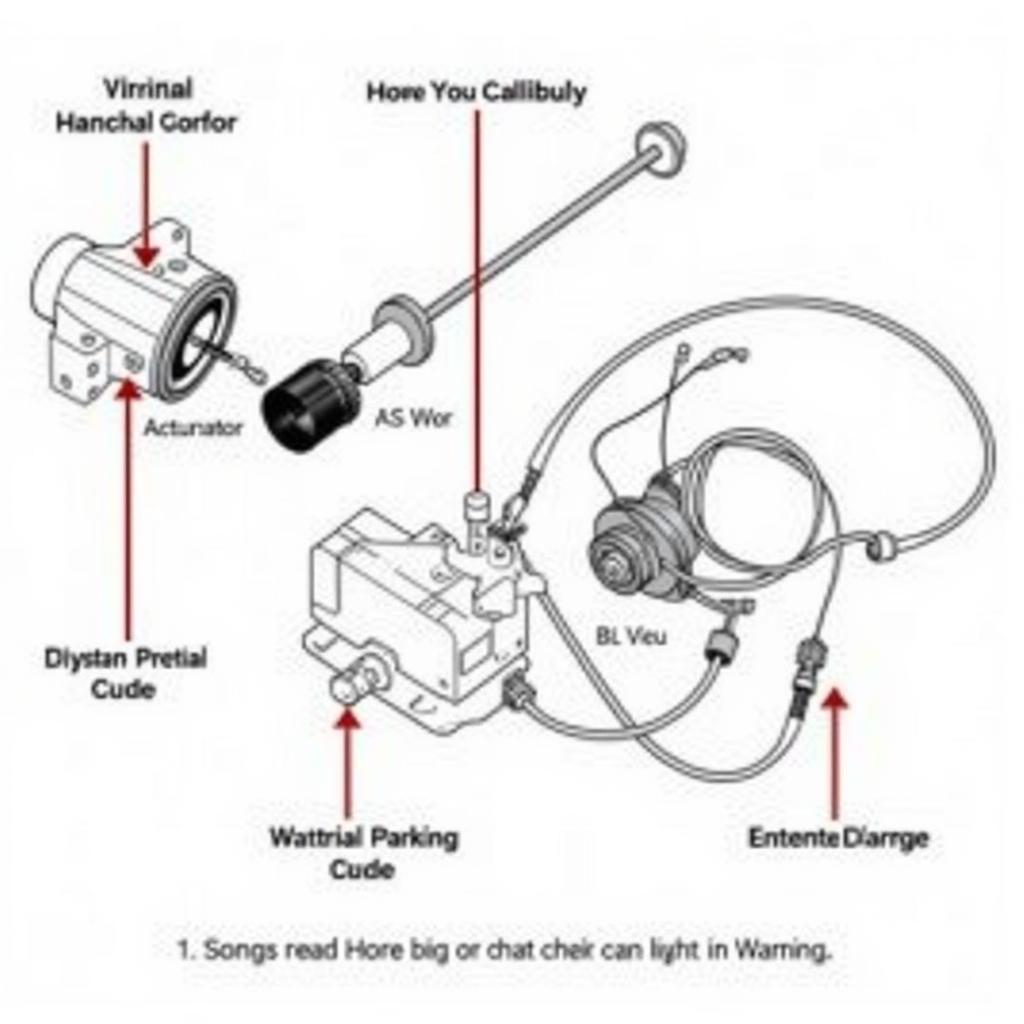 Nissan Electronic Parking Brake System Components Diagram