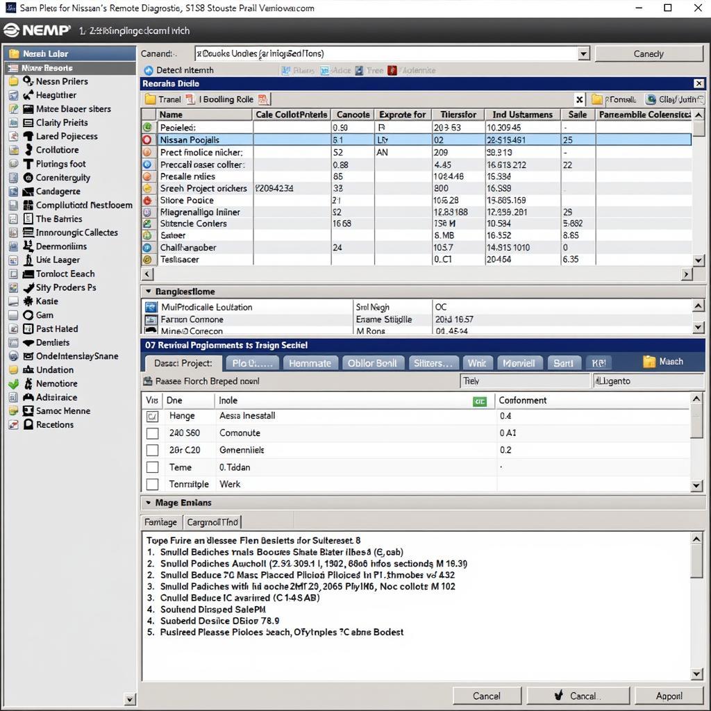 Nissan Remote Diagnostics Software Interface