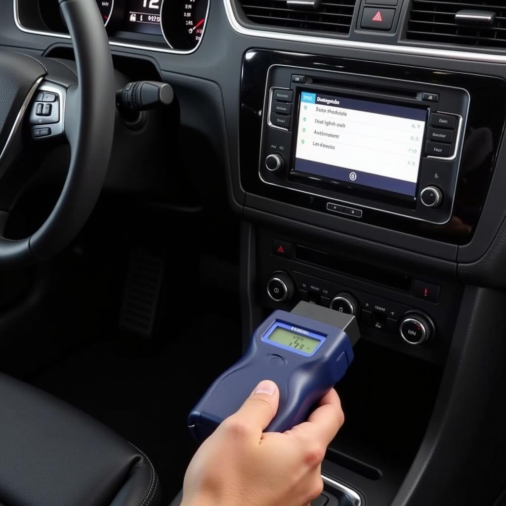 Reading diagnostic codes with an OBD-II scanner