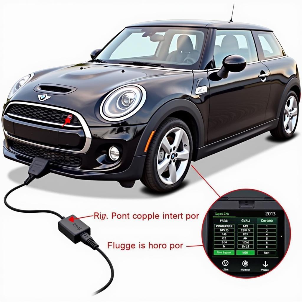 OBD2 Scanner Connected to a BMW Mini