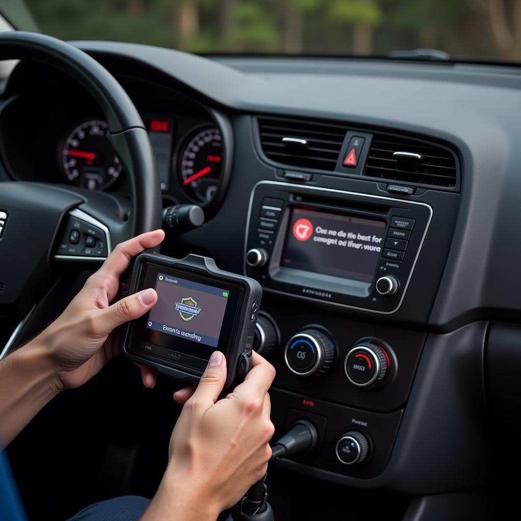 OBD2 Scanner Connected to Seat Arosa