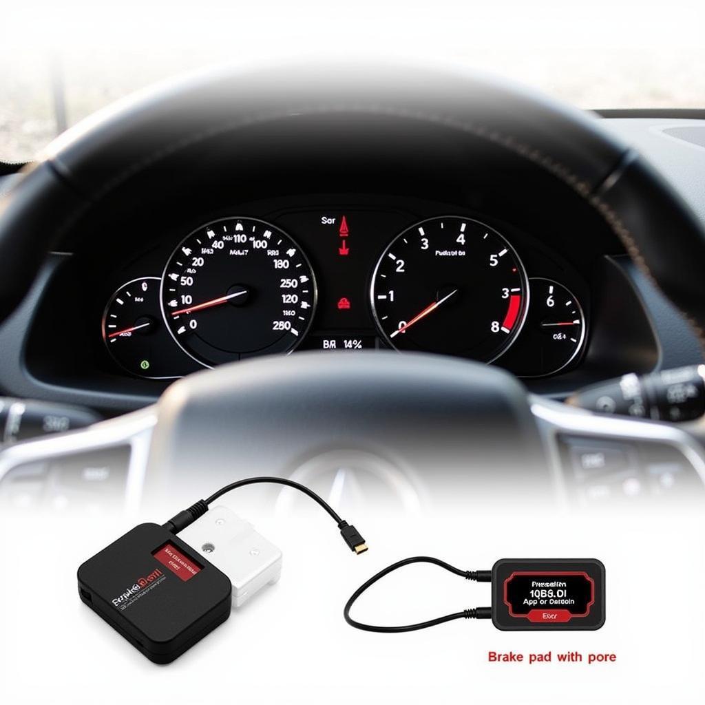 OBDeleven Brake Pad Warning Dashboard Display