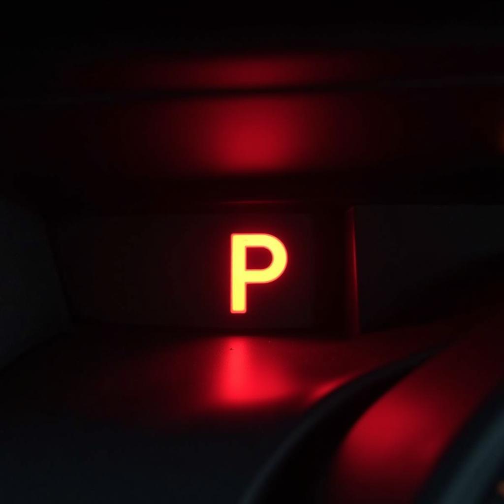 Parking Brake Warning Light on Car Dashboard