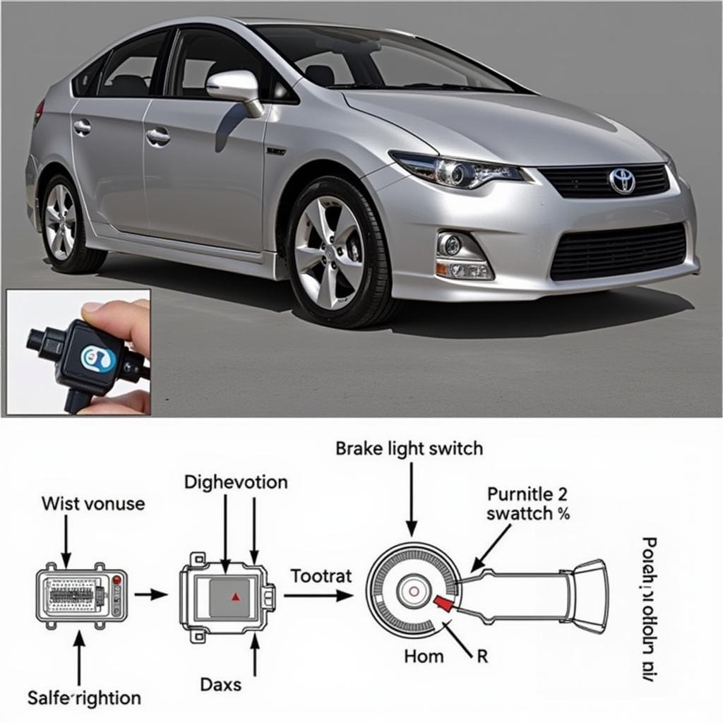 Toyota Prius brake light switch location