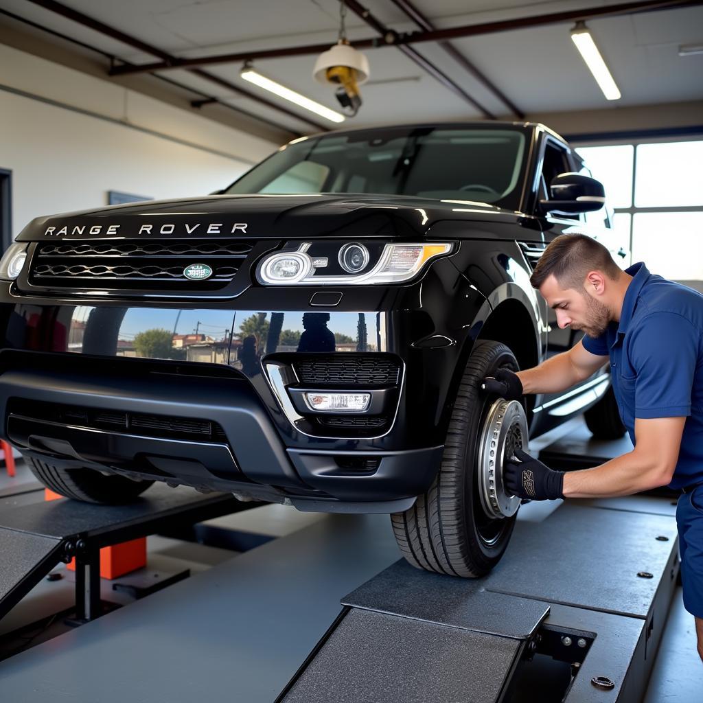 Range Rover Sport Brake Service at a Dealership