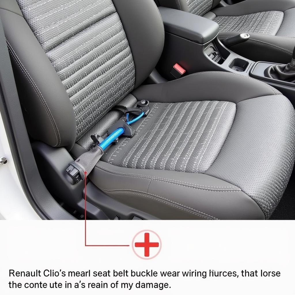 Renault Clio Seat Belt Buckle and Wiring