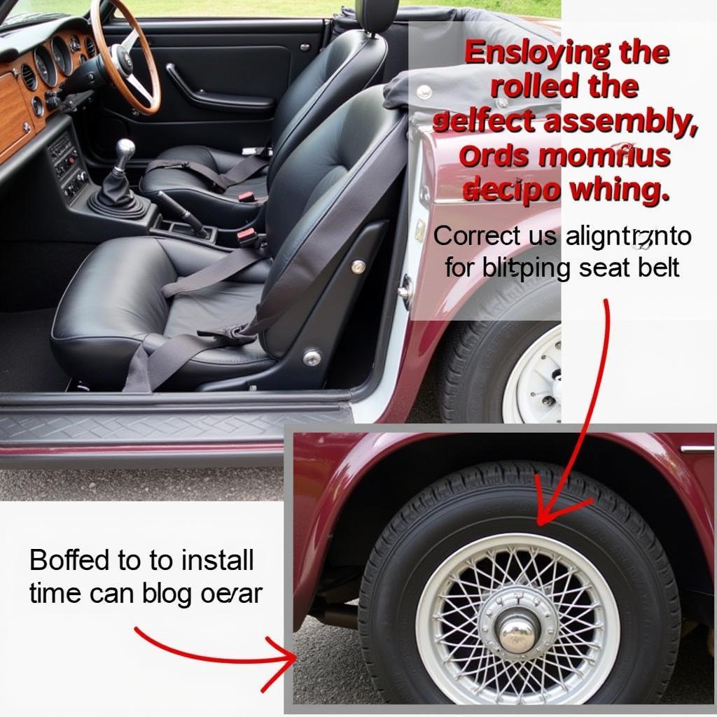 Installing a new seat belt in a TR6