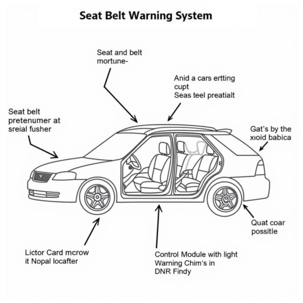 Car Seat Belt Warning System Components